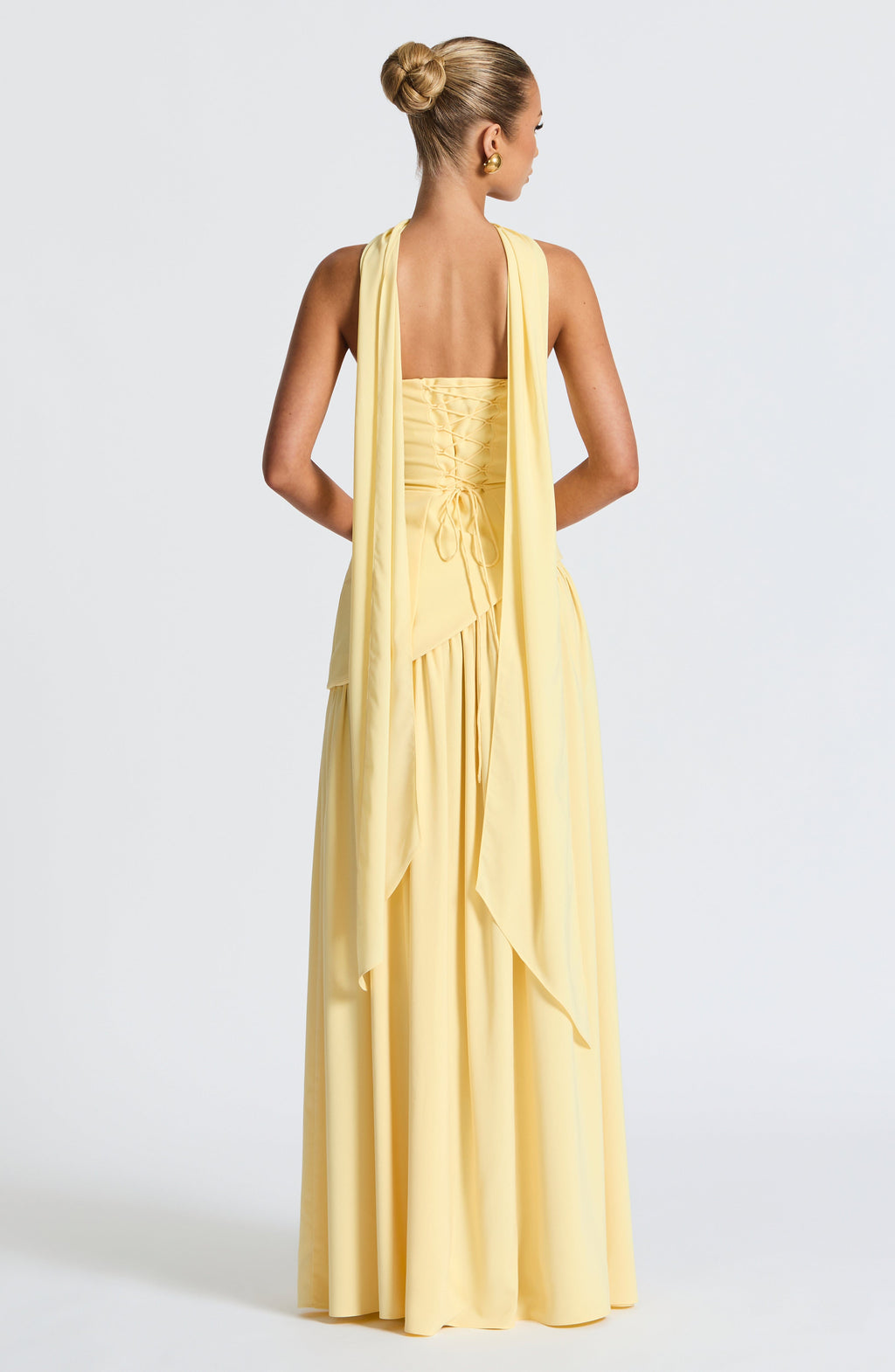 Women's Strapless Maxi Dress | Black, Asymmetric Waist, High Slit 8