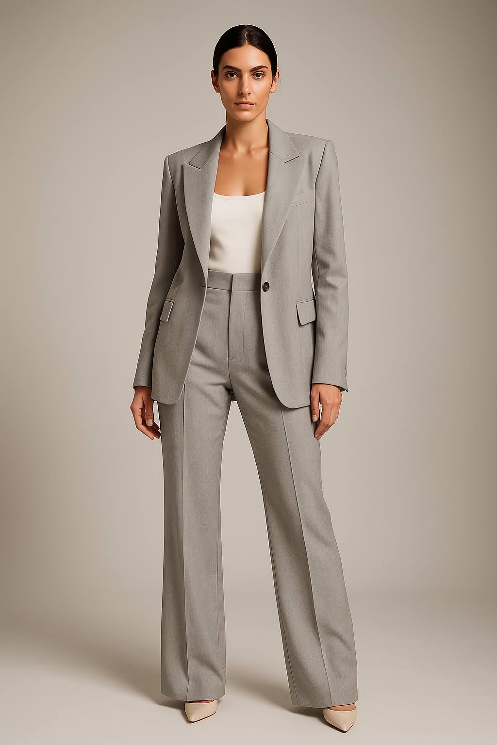 Women's Suit | Slim Fit Blazer and Loose Fit Trousers, Breathable Fabric 1
