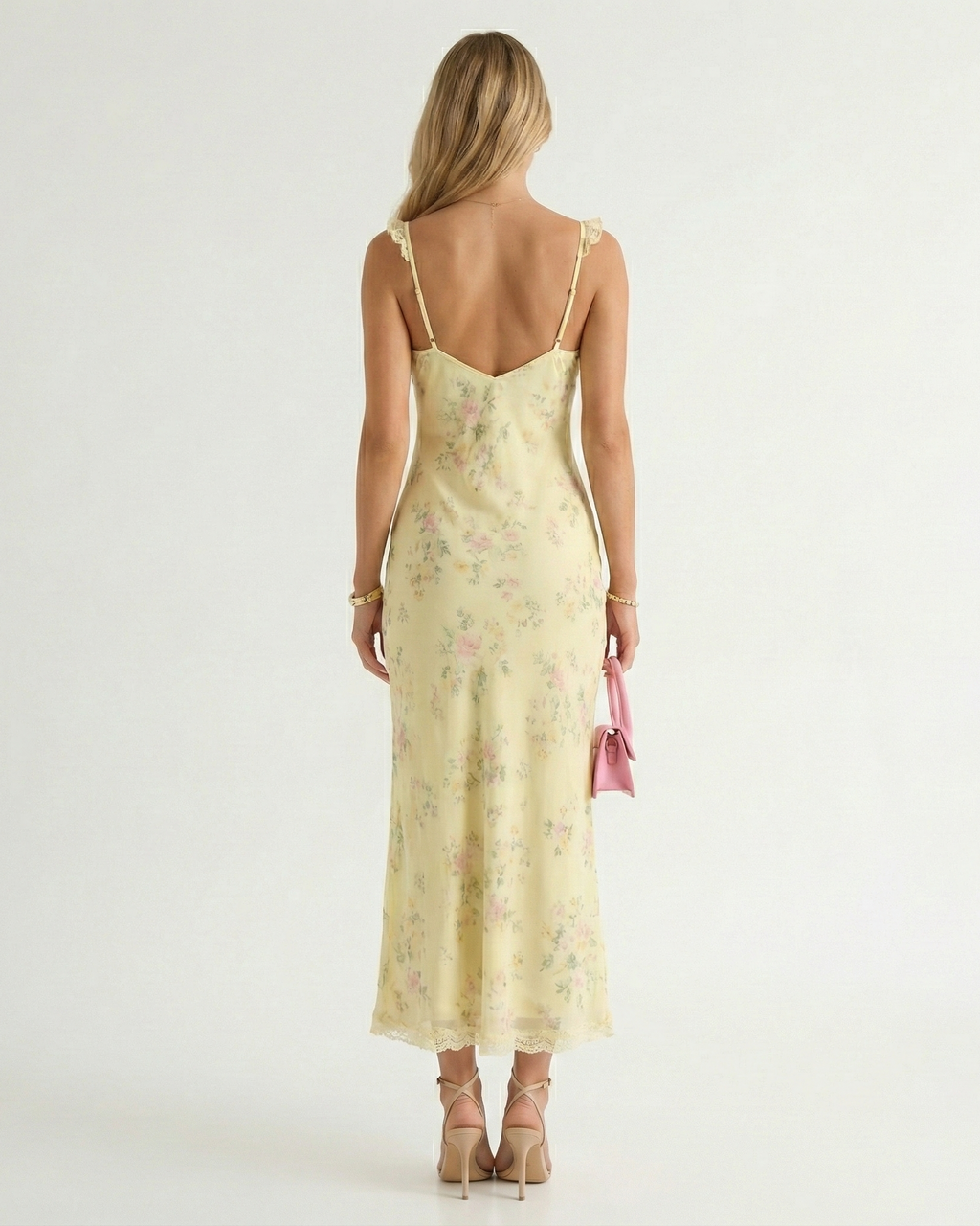 Women's Summer Dress | Floral Midi Sundress, Spaghetti Strap 2