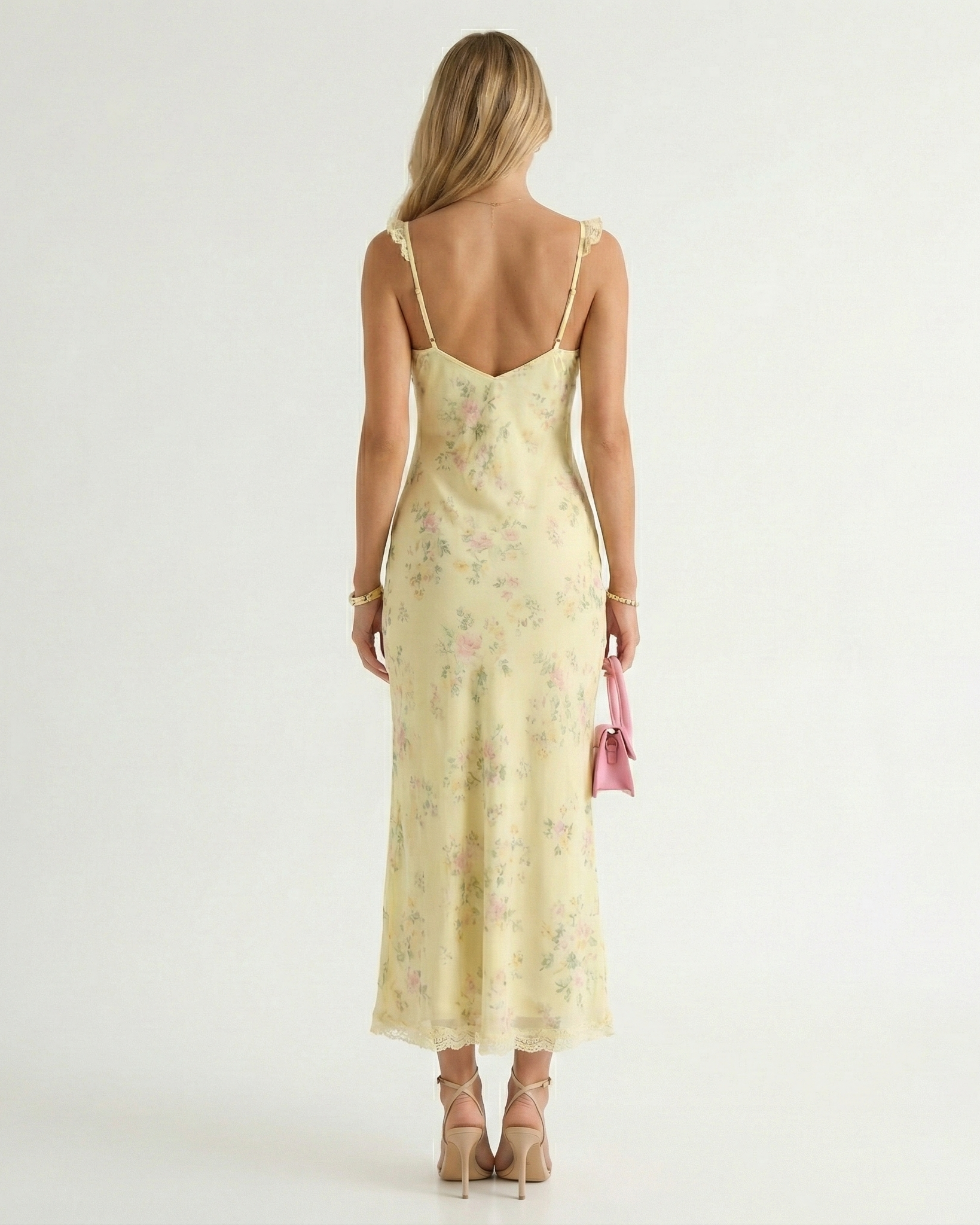 Women's Summer Dress | Floral Midi Sundress, Spaghetti Strap 2