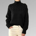 Women's Sweater | Blended Cotton Rolled Collar, Tailored Fit 0