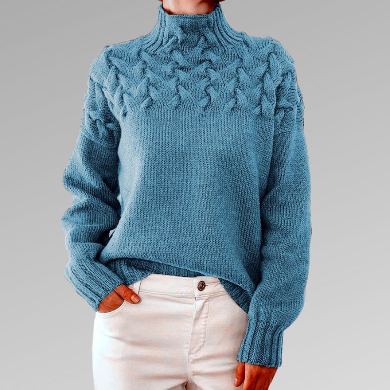 Women's Sweater | Blended Cotton Rolled Collar, Tailored Fit 6