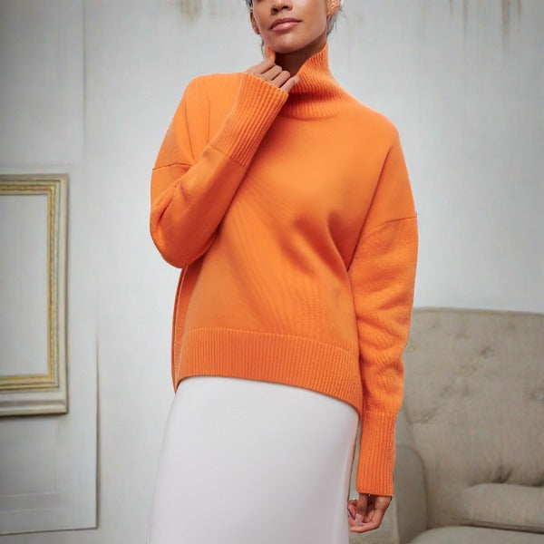 Women's Sweater | High-Neck Knit, Soft Breathable Fabric 2