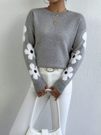 Women's Sweater | Soft Knit Floral Pattern, Comfortable Fit 0