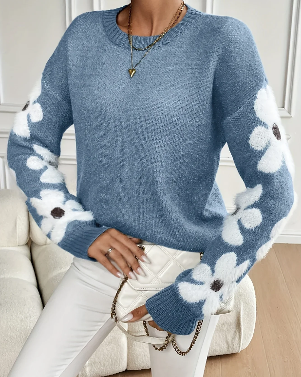 Women's Sweater | Soft Knit Floral Pattern, Comfortable Fit 2