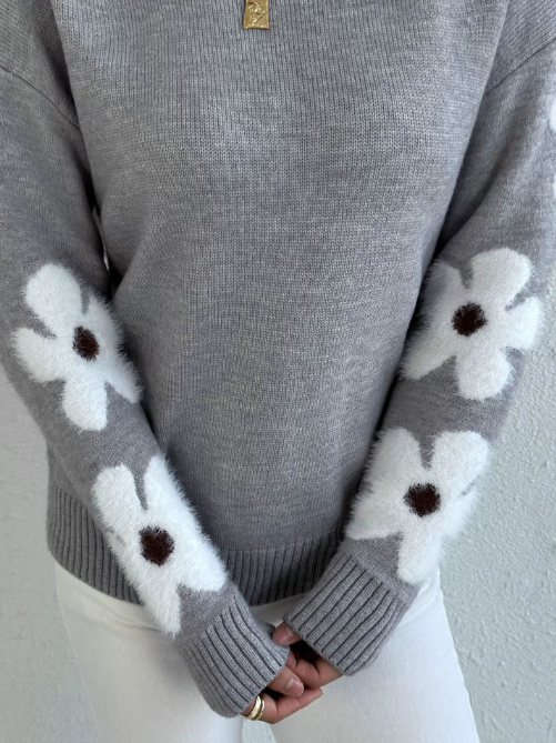 Women's Sweater | Soft Knit Floral Pattern, Comfortable Fit 6