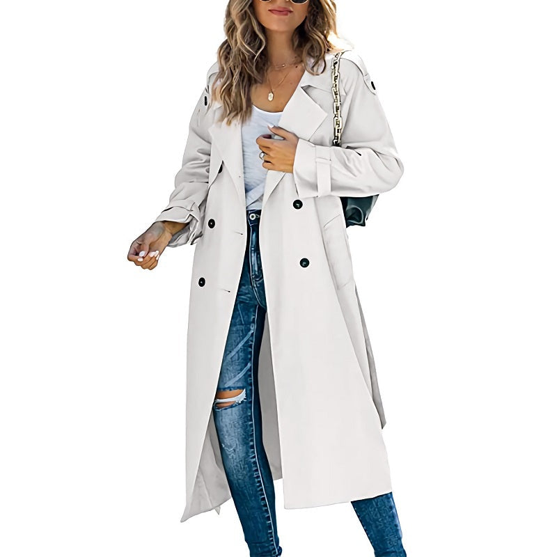 Women's Trench Coat | Lightweight, Fitted Design for Spring and Autumn 1