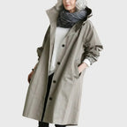 Women's Trench Coat | Waterproof, Hooded, Adjustable Belt, Long 0