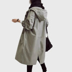 Women's Trench Coat | Waterproof, Hooded, Adjustable Belt, Long 6