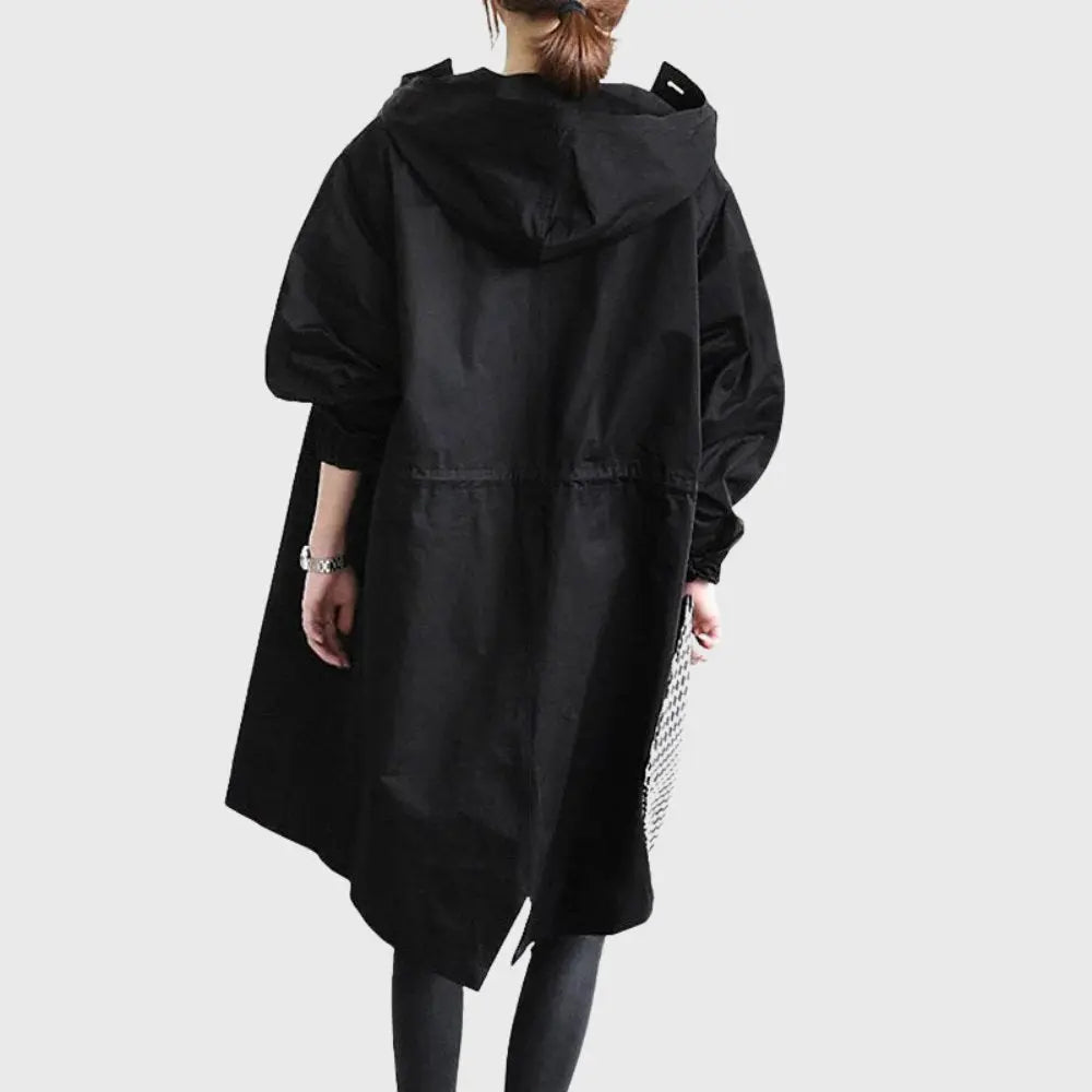 Women's Trench Coat | Waterproof, Hooded, Adjustable Belt, Long 8