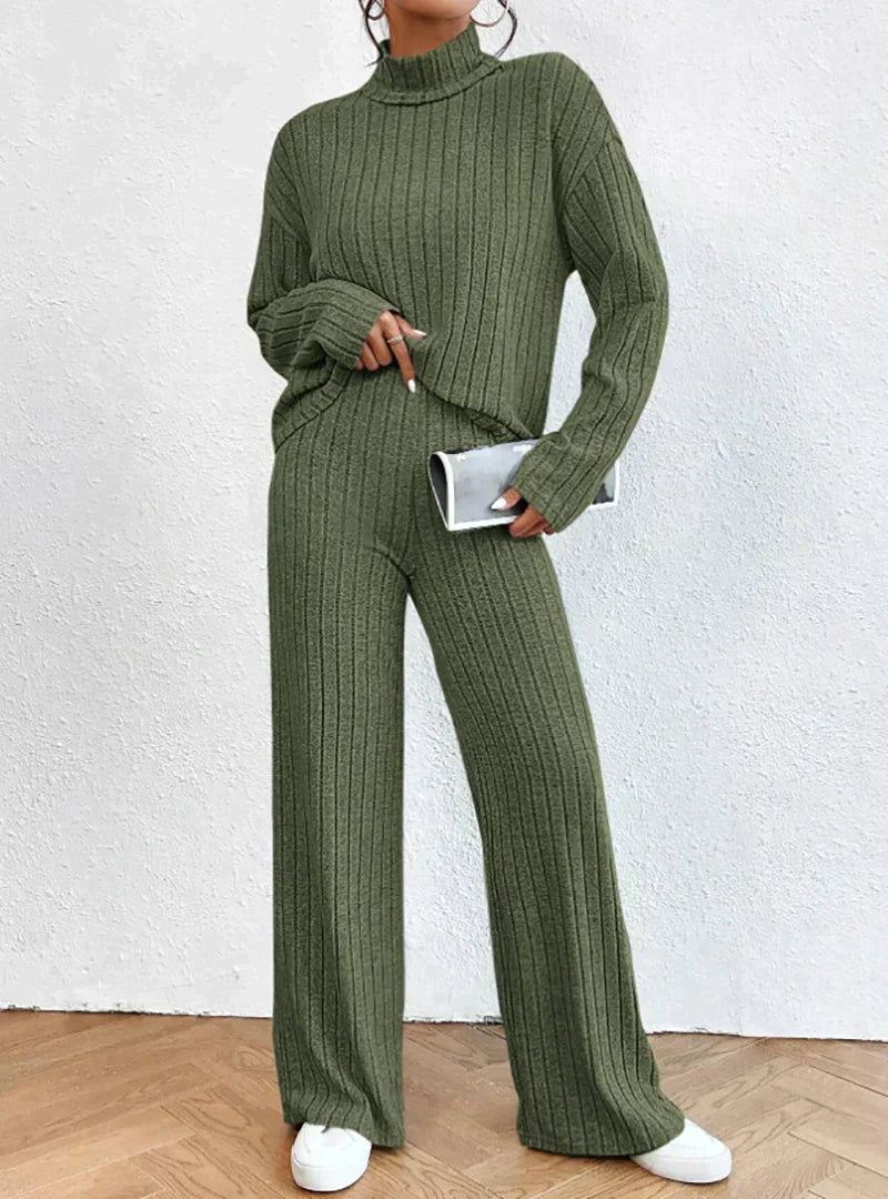 Women's Two-Piece Comfort Set | Stretchy Pants with Elegant Waistband and Stylish Sweater 4