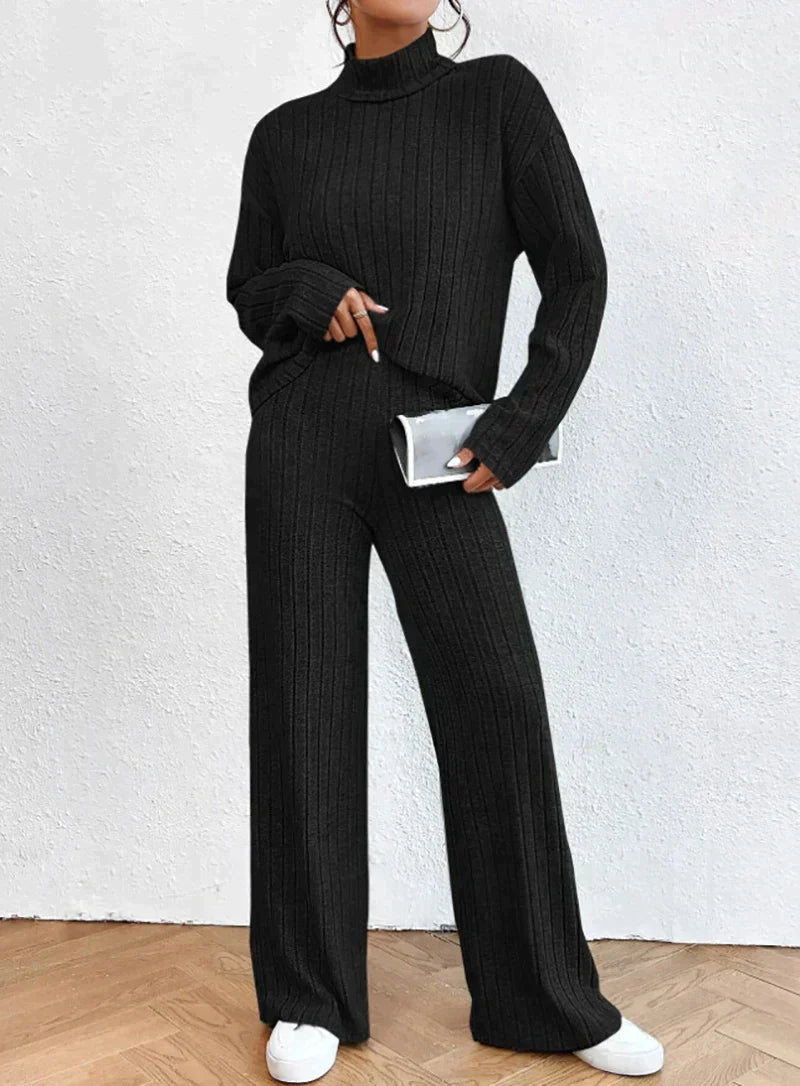 Women's Two-Piece Comfort Set | Stretchy Pants with Elegant Waistband and Stylish Sweater 5