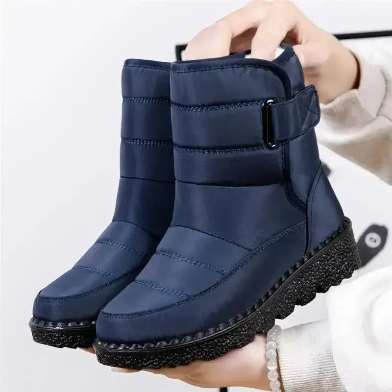 Women's Waterproof Black Ankle Boots | Quilted Design, Cushioned Comfort 1