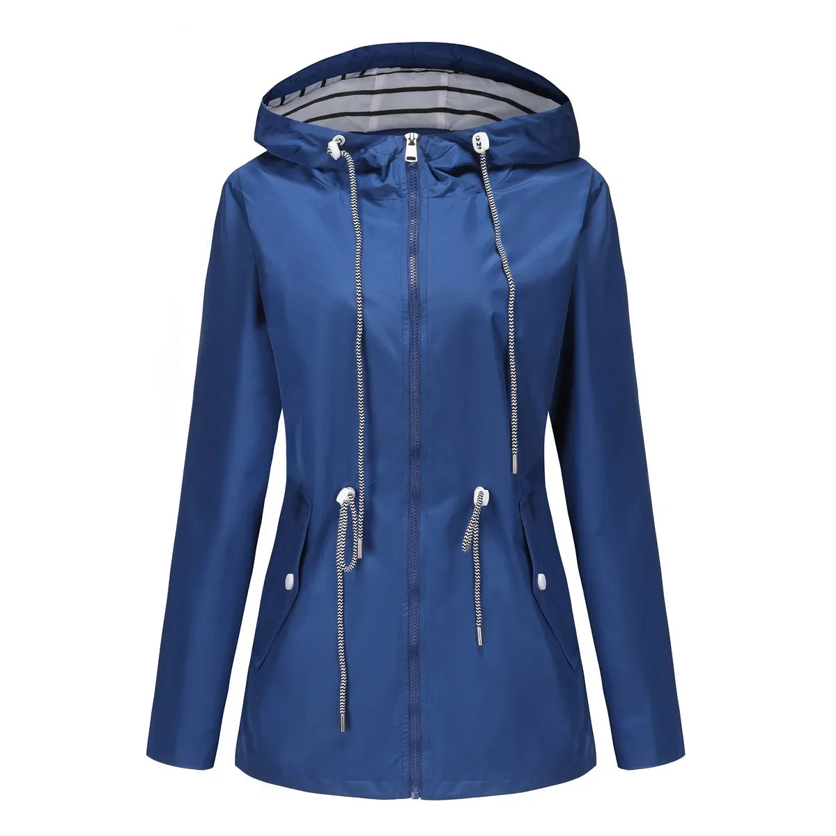 Women's Waterproof Rain Jacket | Adjustable Drawstring Waist, Attached Hood 4