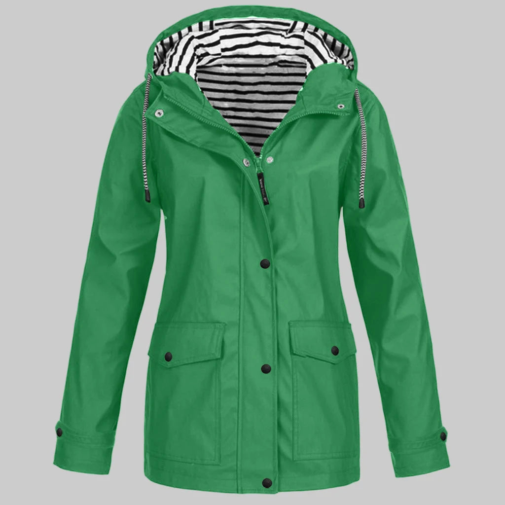 Women's Waterproof Raincoat | Hooded, Mid-Thigh Length, Zip Closure 1