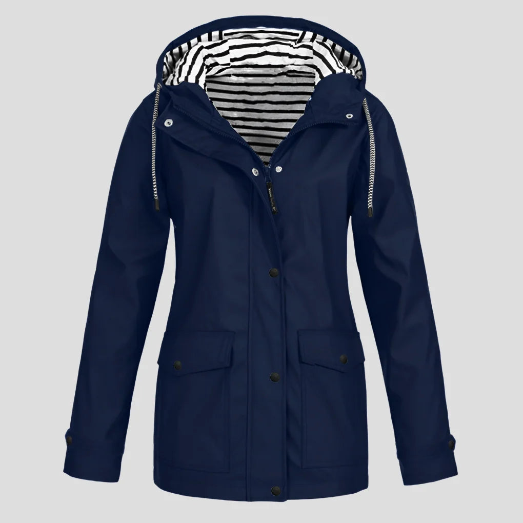 Women's Waterproof Raincoat | Hooded, Mid-Thigh Length, Zip Closure 3