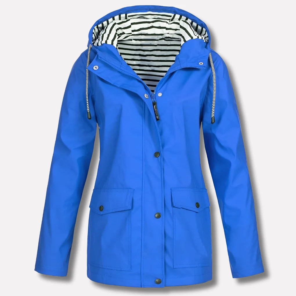 Women's Waterproof Raincoat | Hooded, Mid-Thigh Length, Zip Closure 4