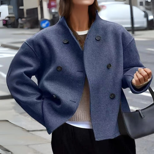 Women's Winter Coat | Cozy Long Sleeve, Stand Collar Design 0