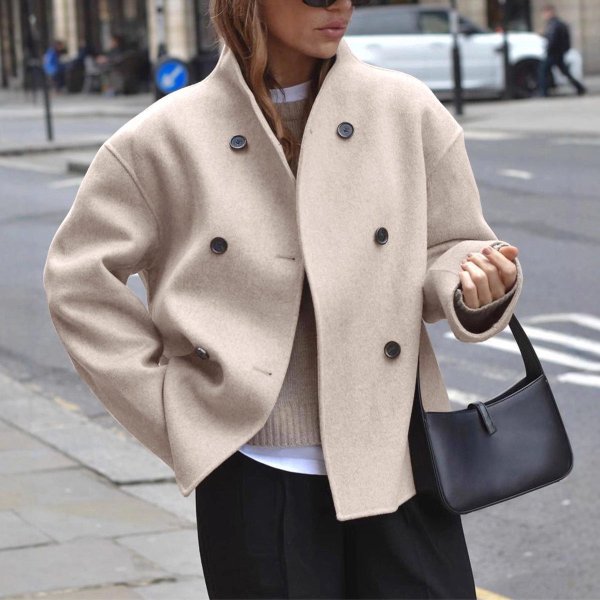 Women's Winter Coat | Cozy Long Sleeve, Stand Collar Design 1