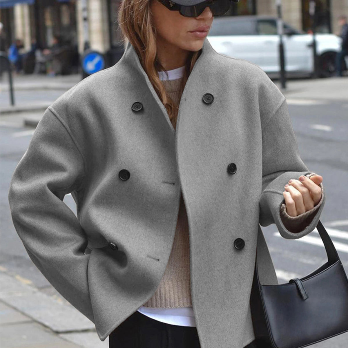 Women's Winter Coat | Cozy Long Sleeve, Stand Collar Design 2