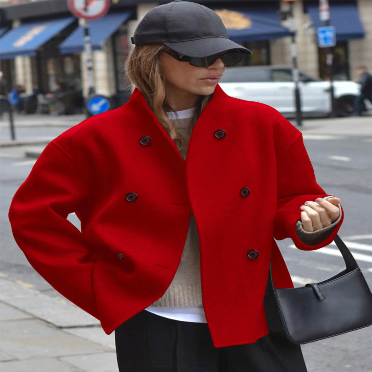 Women's Winter Coat | Cozy Long Sleeve, Stand Collar Design 4