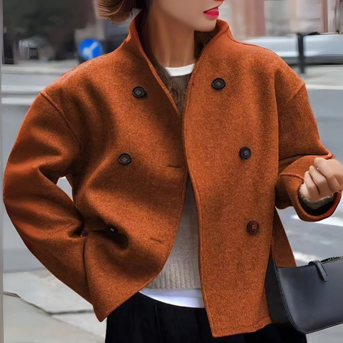 Women's Winter Coat | Cozy Long Sleeve, Stand Collar Design 5