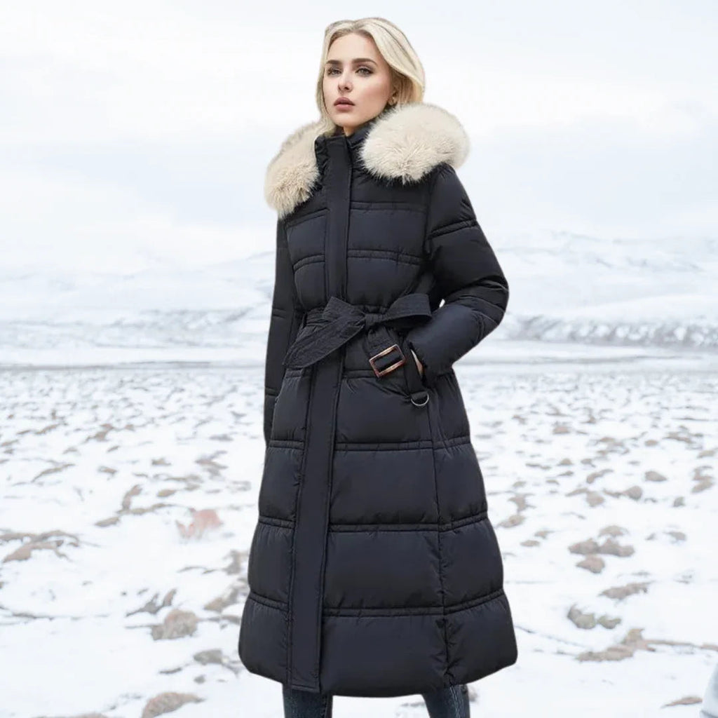 Women's Winter Coat | Fitted Silhouette with Faux Fur Collar, Water-Repellent 2