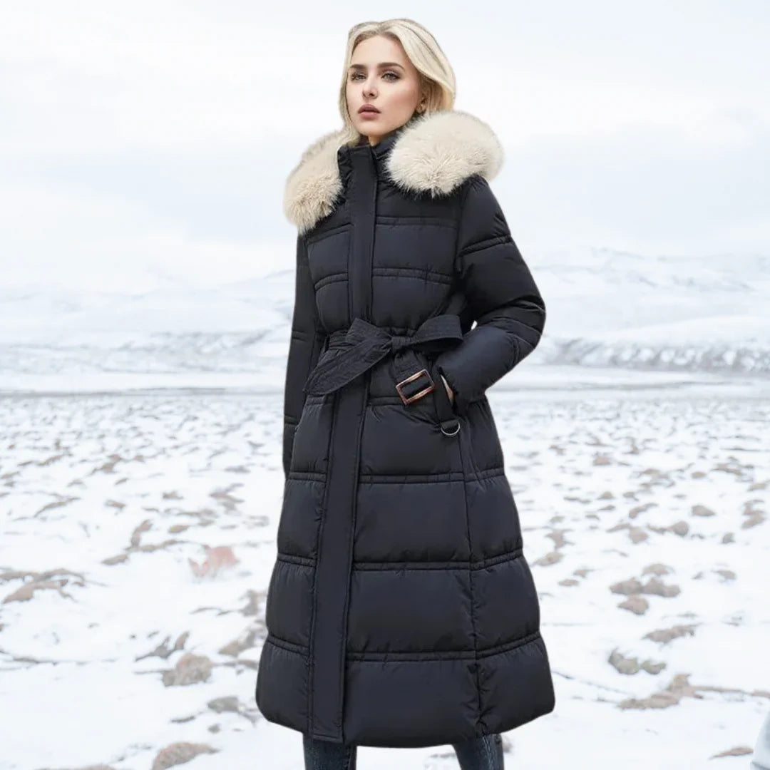 Women's Winter Coat | Fitted Silhouette with Faux Fur Collar, Water-Repellent 2
