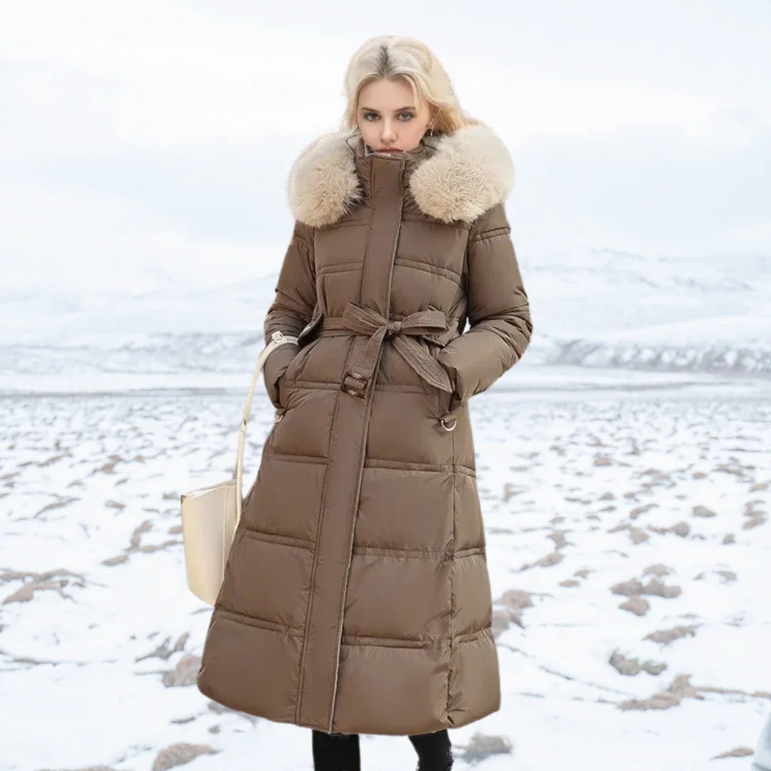 Women's Winter Coat | Fitted Silhouette with Faux Fur Collar, Water-Repellent 6