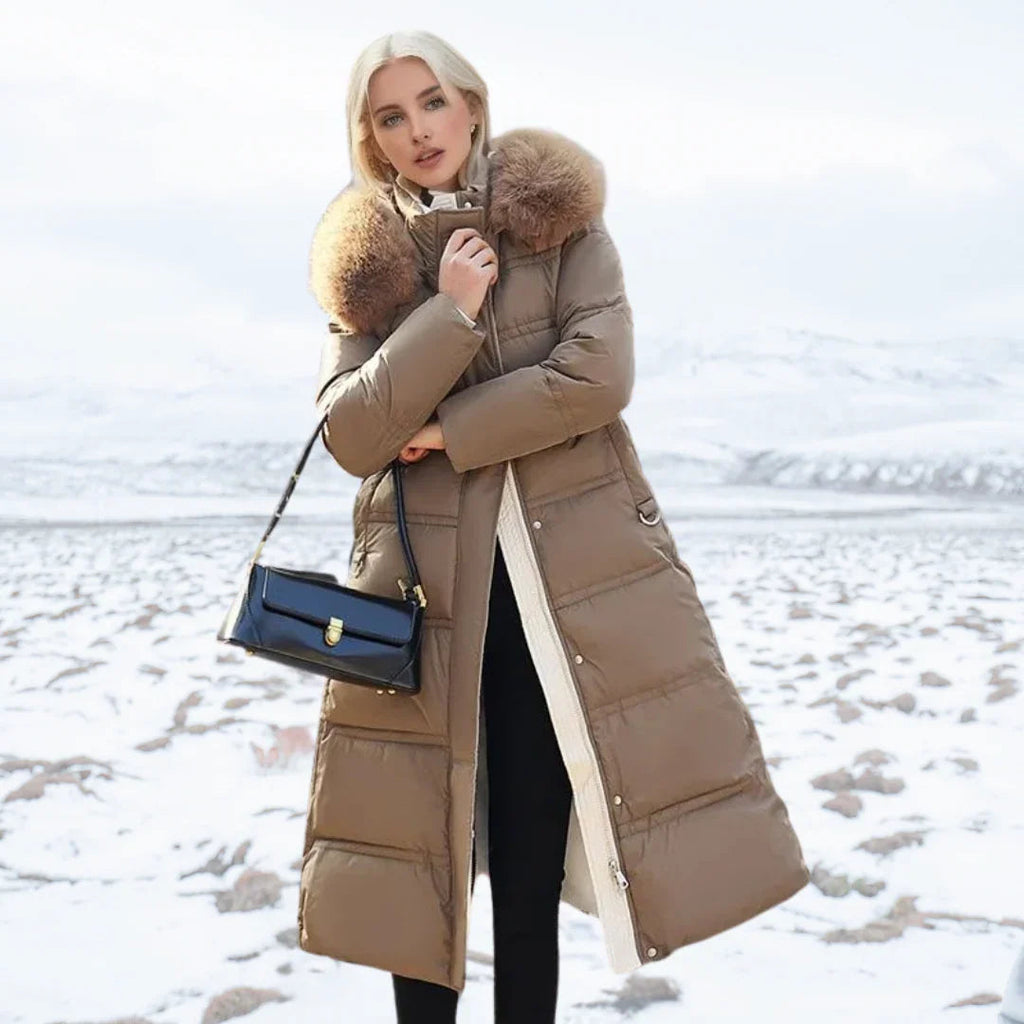 Women's Winter Coat | Fitted Silhouette with Faux Fur Collar, Water-Repellent 7