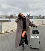 Women's Winter Coat | Oversized Double-Breasted Design, Structured Shoulders 5