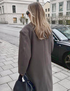 Women's Winter Coat | Oversized Double-Breasted Design, Structured Shoulders 8