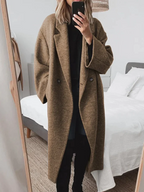 Women's Winter Coat | Wool Blend, Oversized Cut, Elegant Style 0