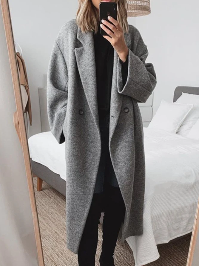 Women's Winter Coat | Wool Blend, Oversized Cut, Elegant Style 1