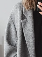 Women's Winter Coat | Wool Blend, Oversized Cut, Elegant Style 3