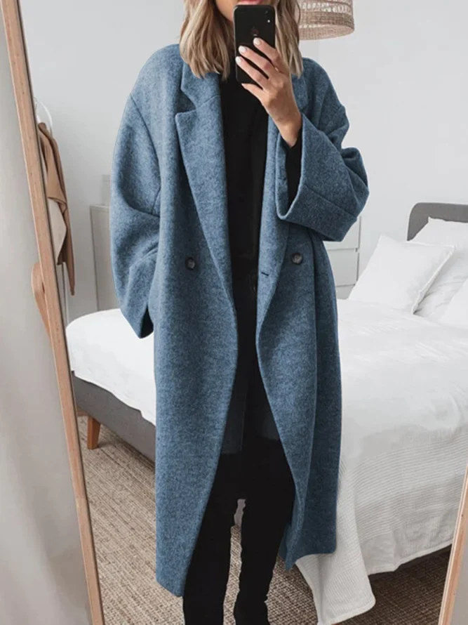 Women's Winter Coat | Wool Blend, Oversized Cut, Elegant Style 4