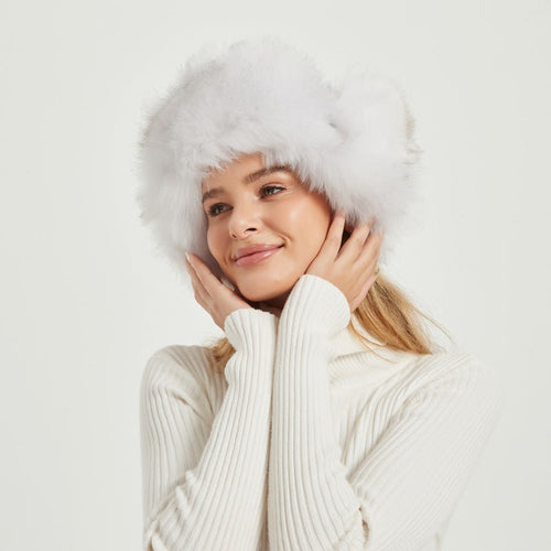 Women's Winter Hat | Faux Fur, Animal Ear Design, Voluminous Fit 0