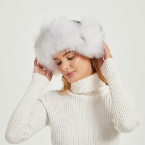 Women's Winter Hat | Faux Fur, Animal Ear Design, Voluminous Fit 1