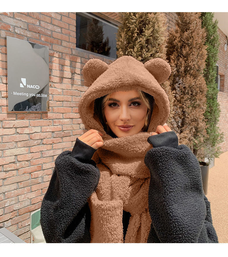 Women's Winter Hat | Plush Fleece Unicorn Design, Cozy Scarf Set 7