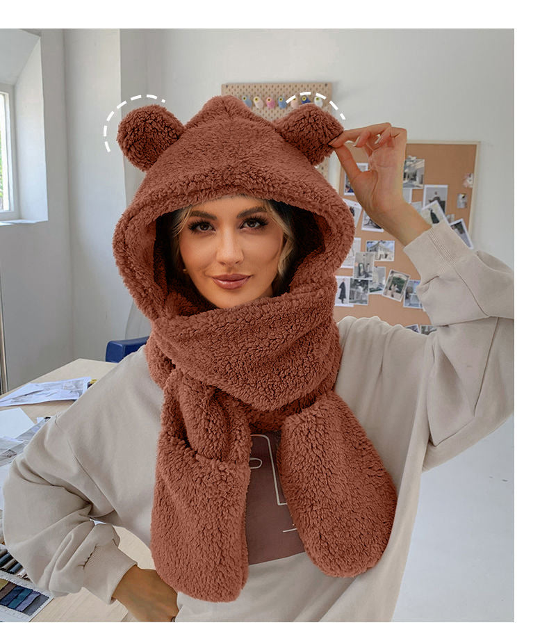 Women's Winter Hat | Plush Fleece Unicorn Design, Cozy Scarf Set 8