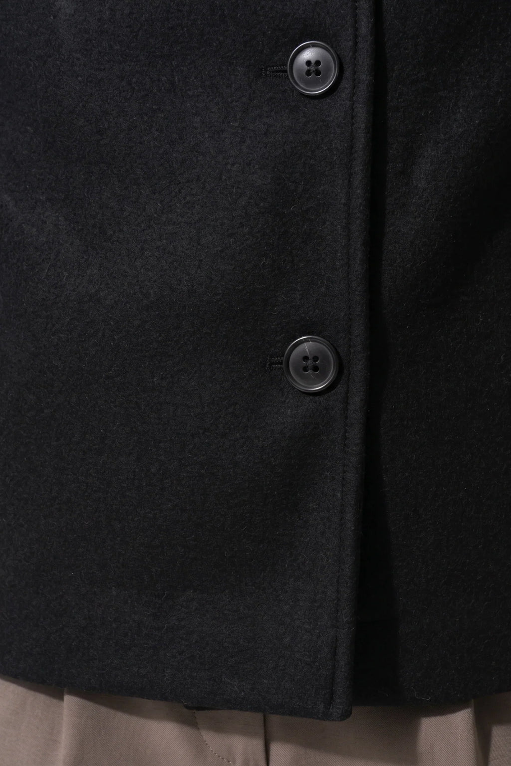 Women's Wool-Look Coat | High Funnel Collar, Boxy Fit, Turn-Back Cuffs 3