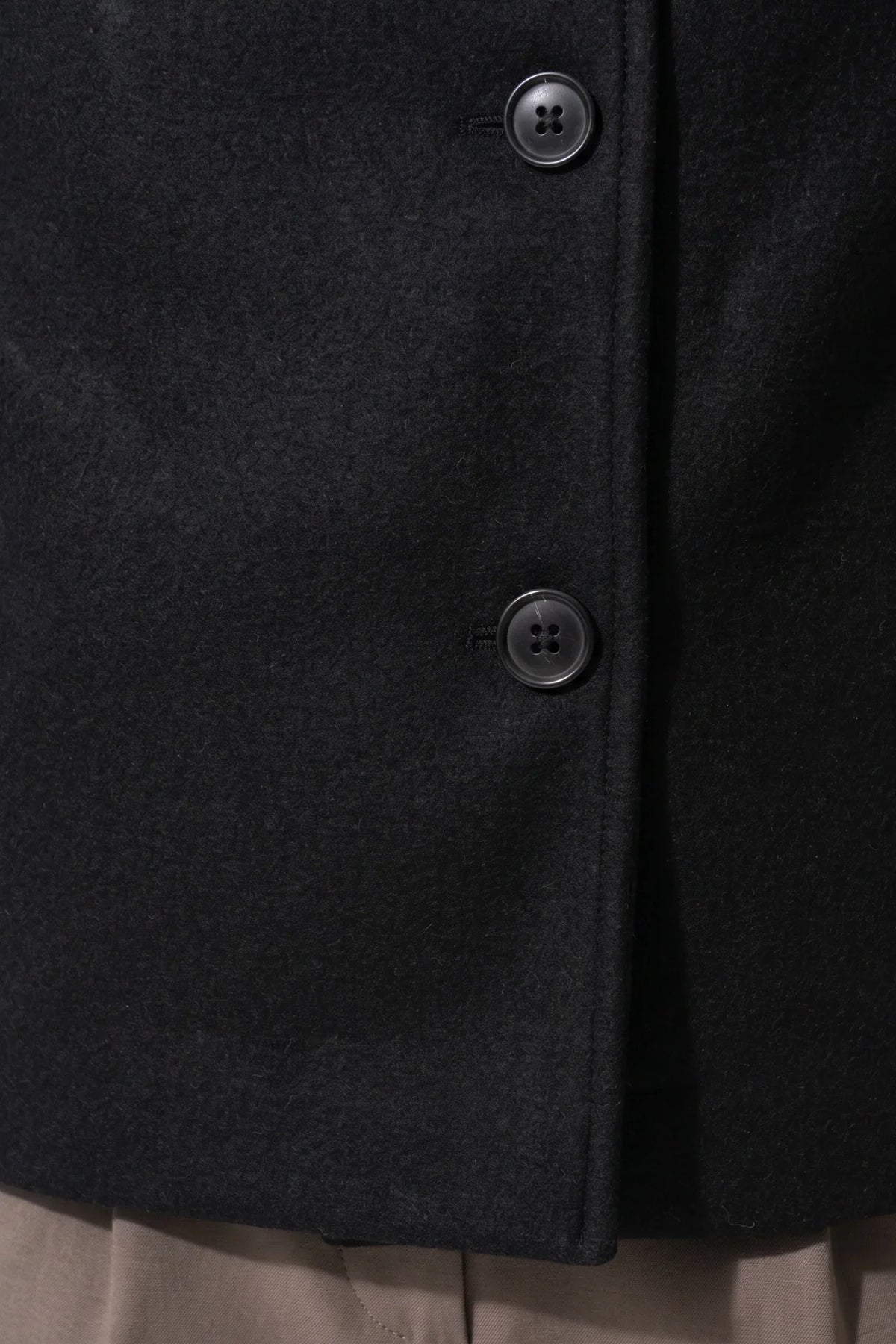 Women's Wool-Look Coat | High Funnel Collar, Boxy Fit, Turn-Back Cuffs 3