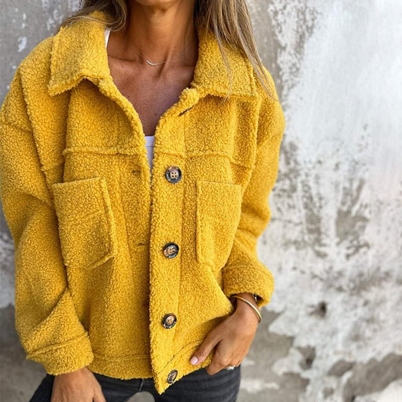 Women's Wool Coat | Elegant Lapel Collar, Straight Fit, Practical Pockets 2