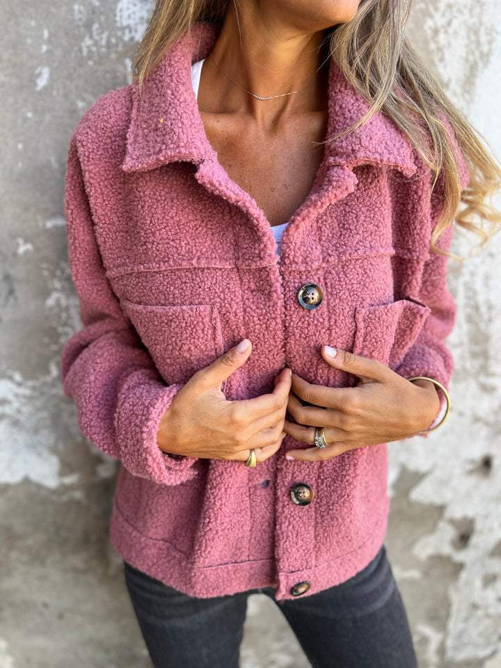 Women's Wool Coat | Elegant Lapel Collar, Straight Fit, Practical Pockets 3