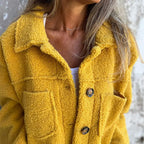 Women's Wool Coat | Elegant Lapel Collar, Straight Fit, Practical Pockets 5